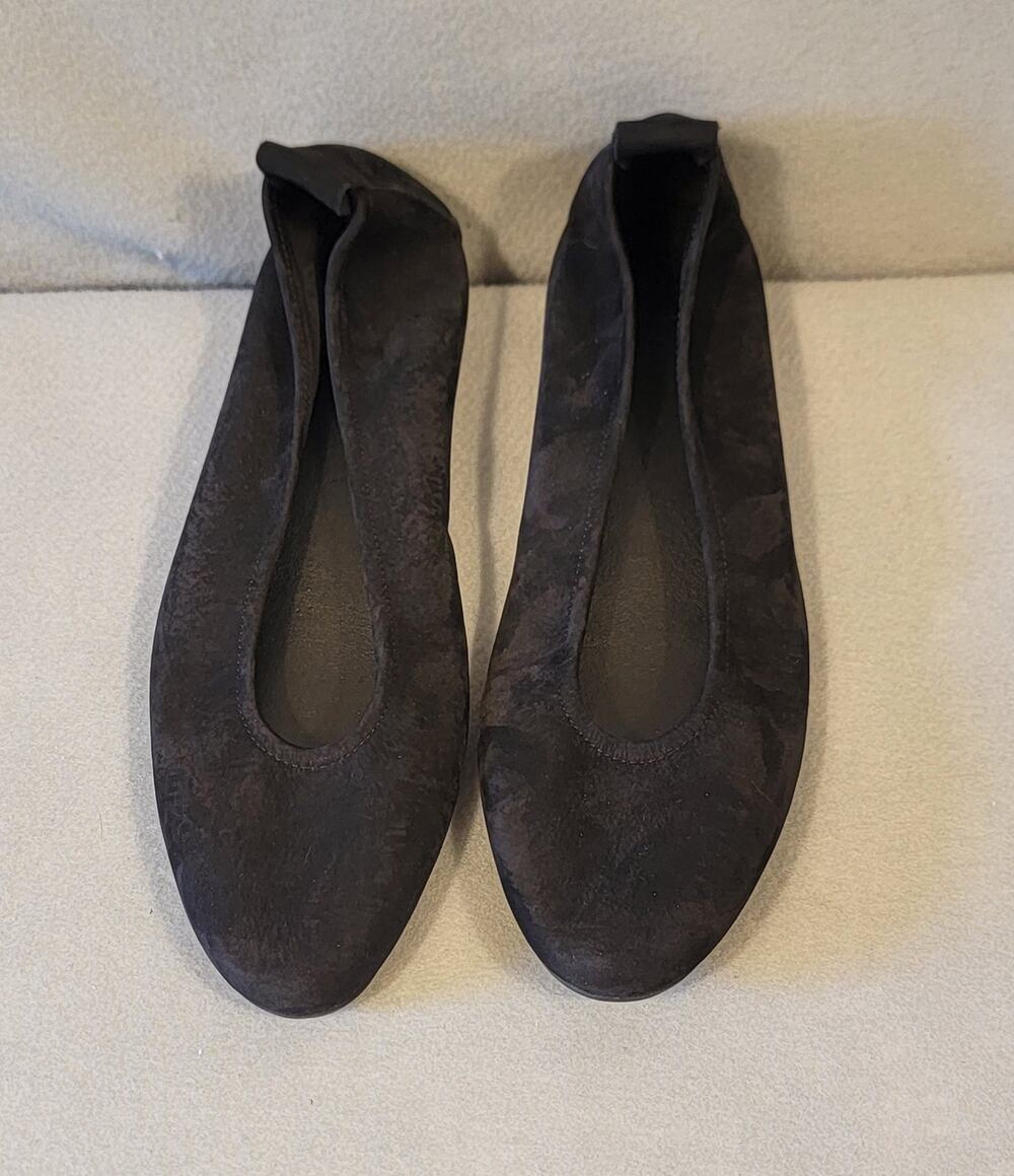 Arche Women's Black Suede Laius Ballet Flats Size 42 / US 11 Made In France
